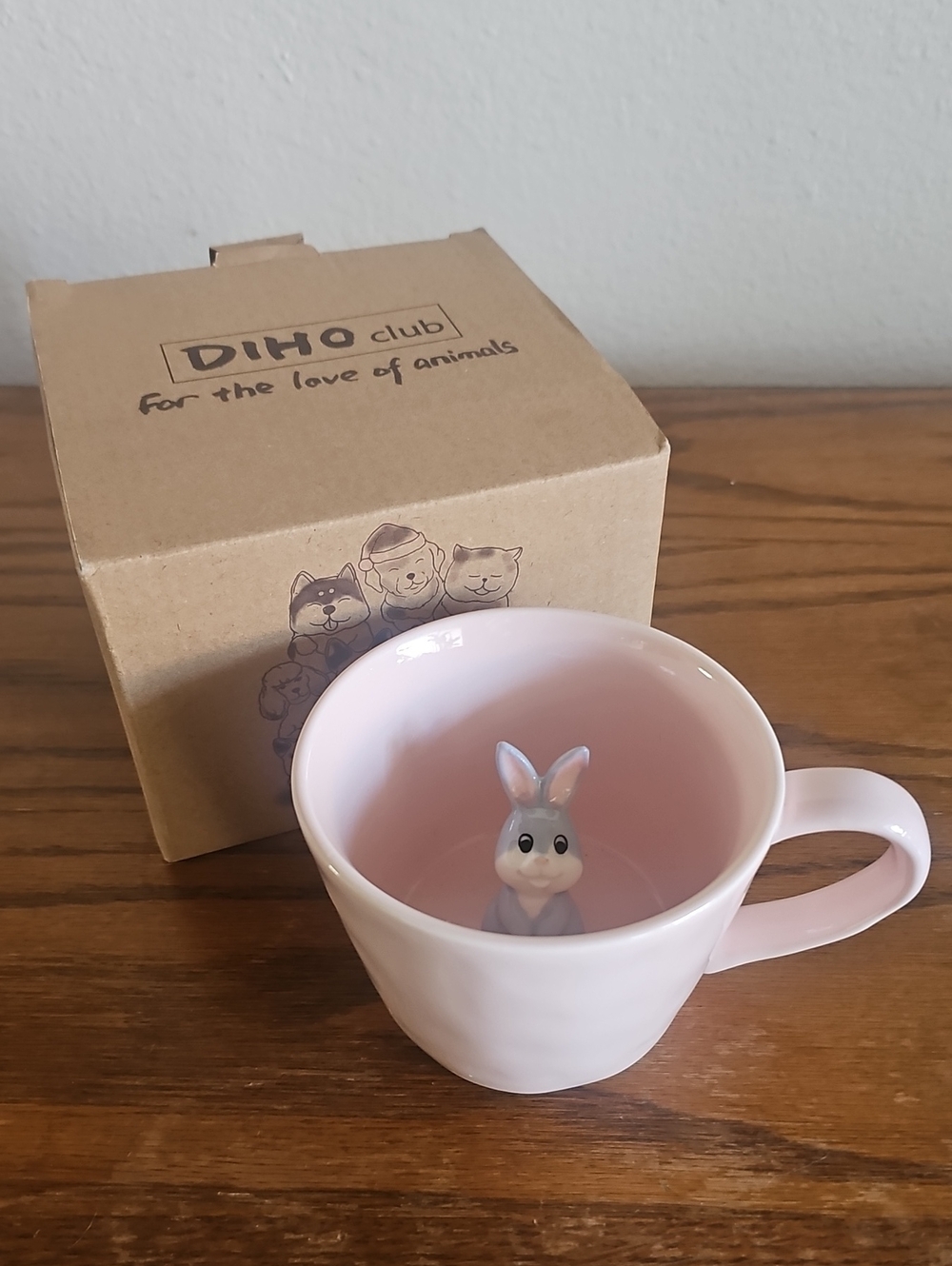 DIHO Club Pink Bunny Mug with Box